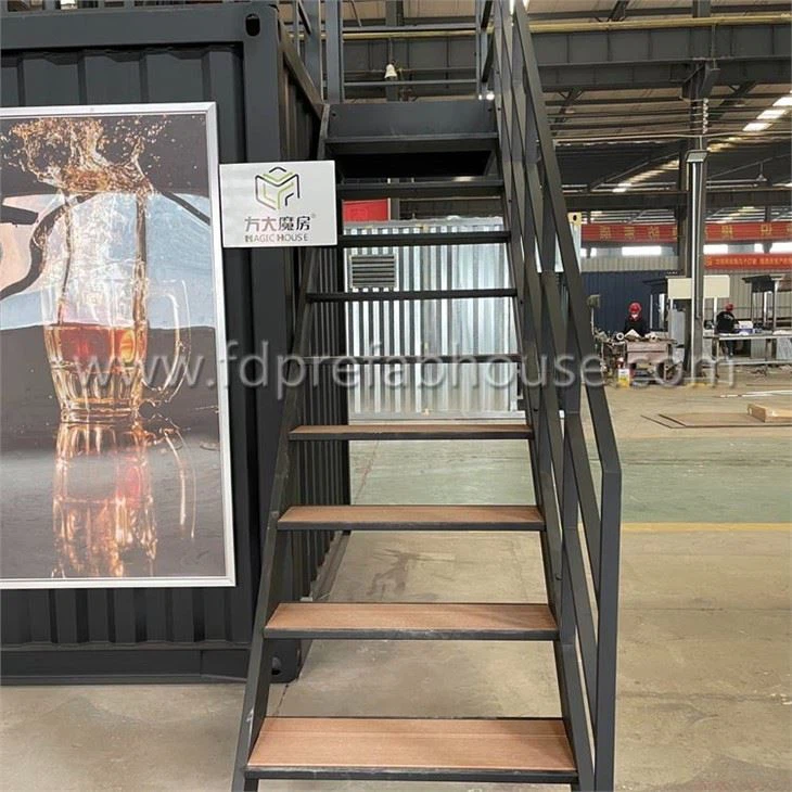 Double-decker Black Container Cafe